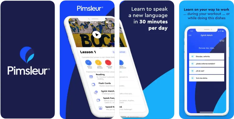 Pimsleur language learning apps